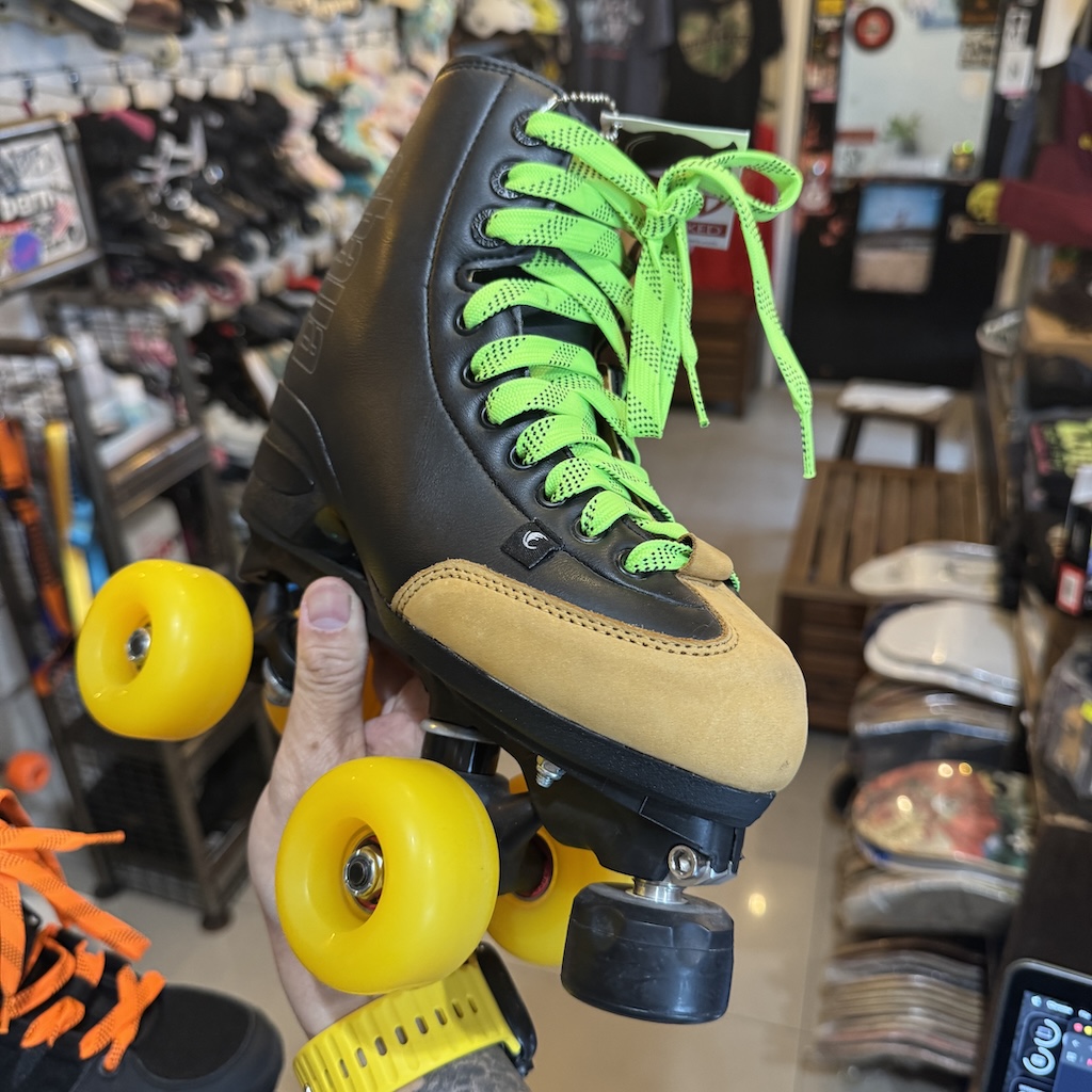 JOFA - Black 84" Waxed Hockey Skates For Inline & Quad Roller Skates