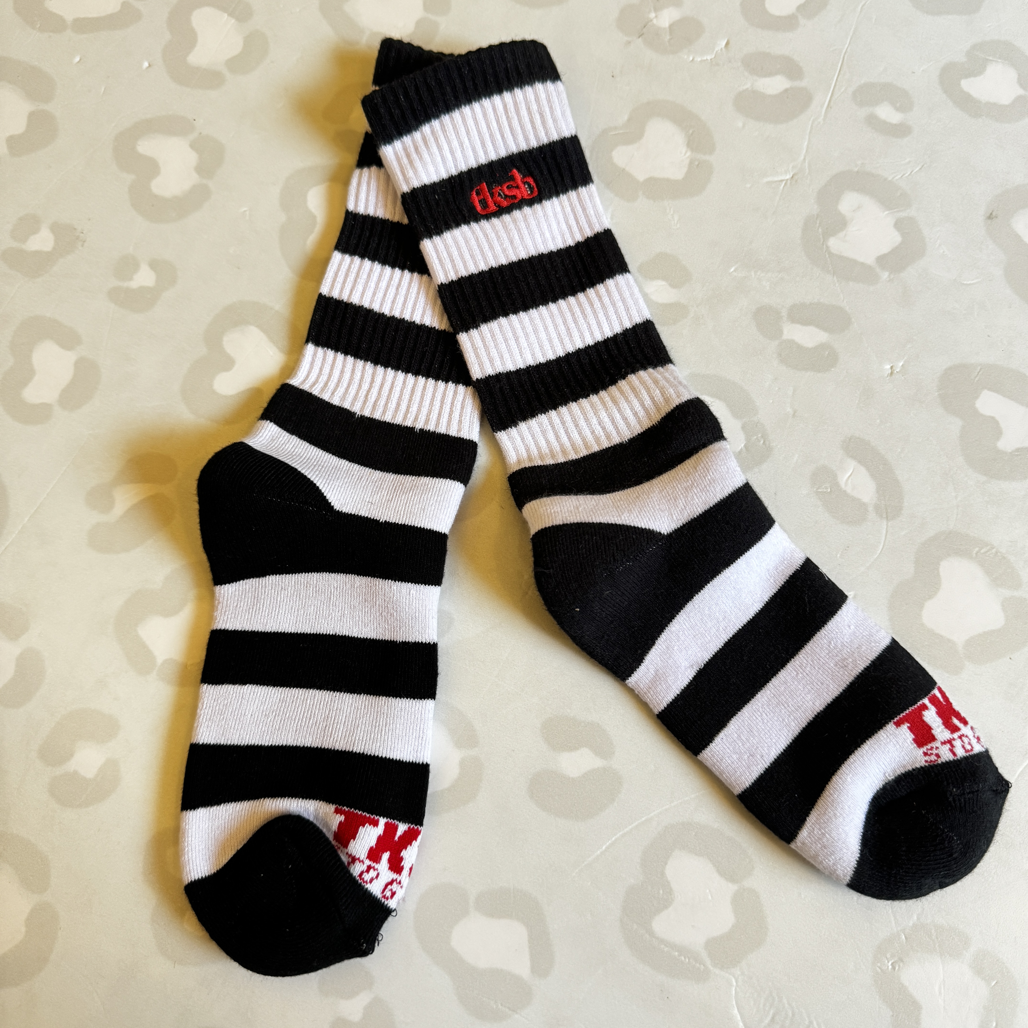 TKSB - Black White Stripe Socks