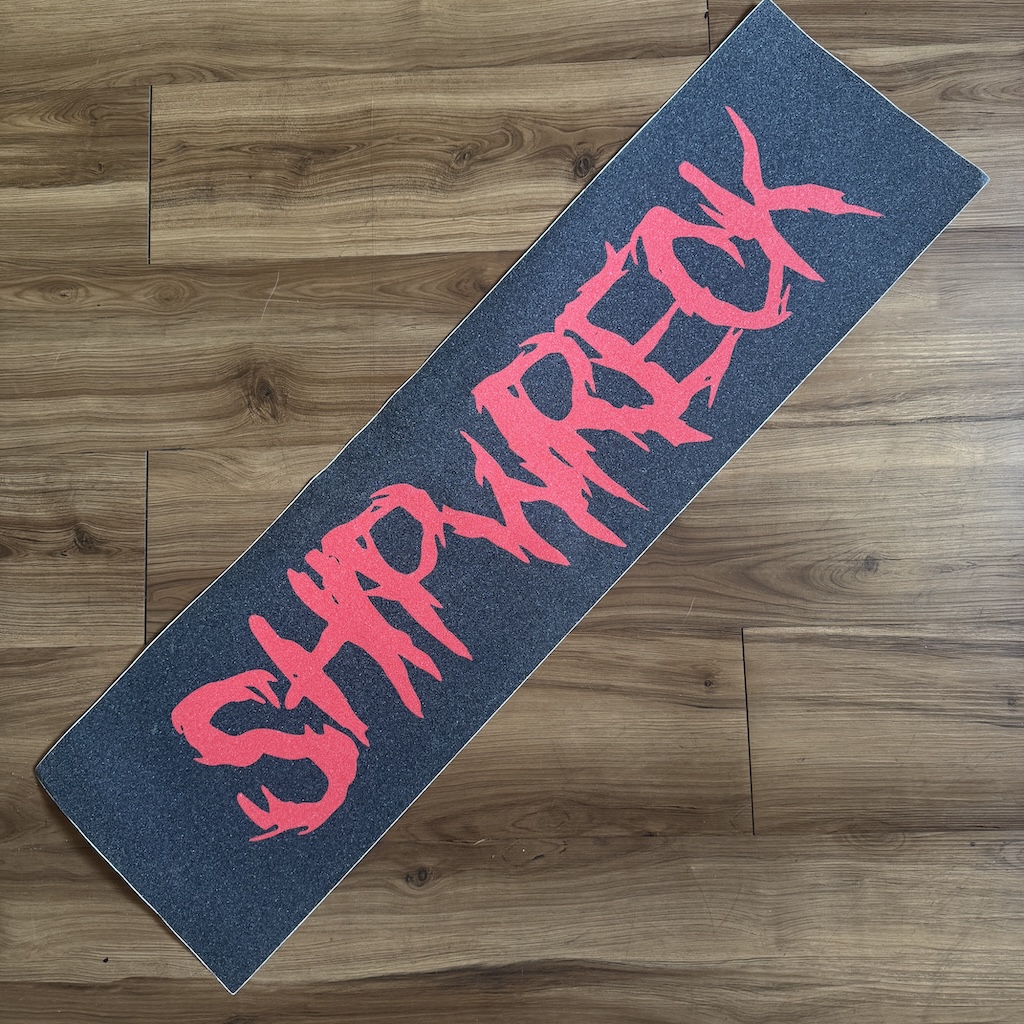 SHIPWRECK - Red Horror Skateboard Griptape