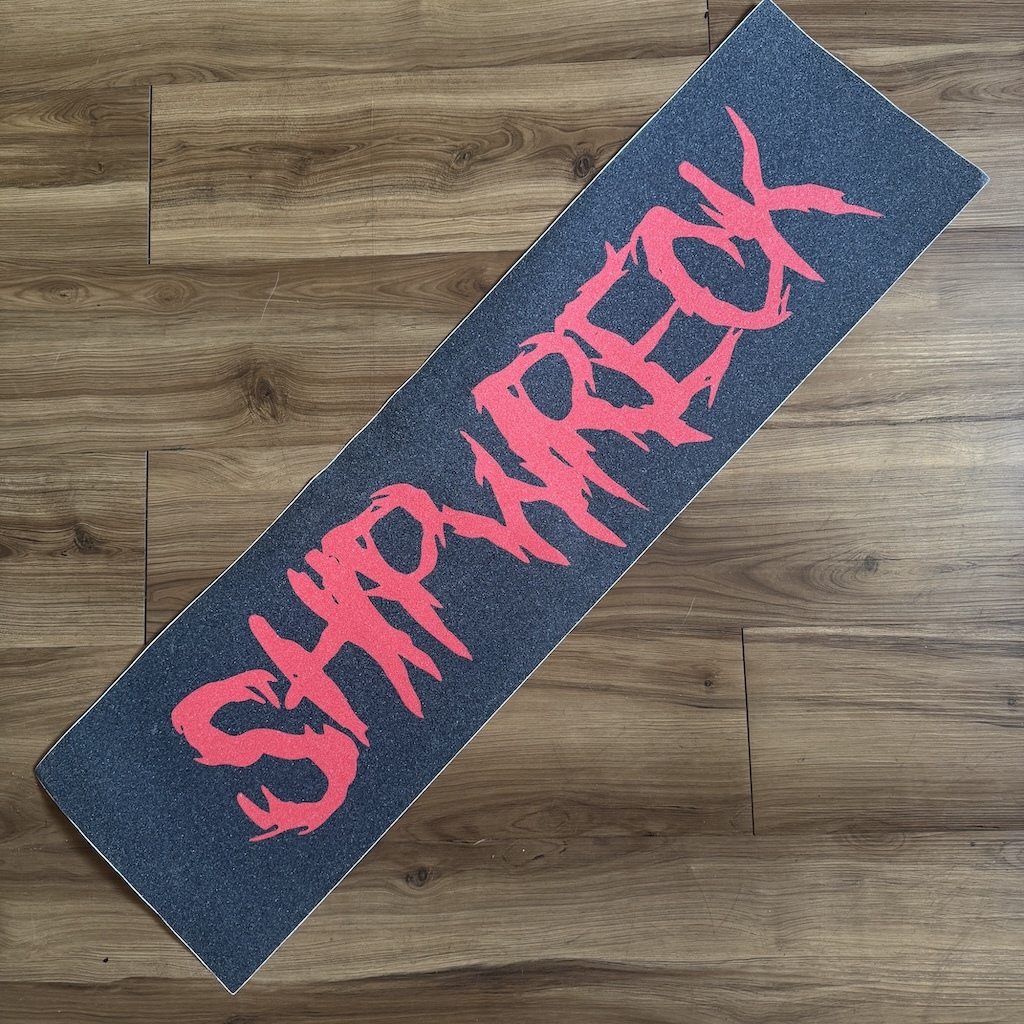 SHIPWRECK - Red Horror Skateboard Griptape