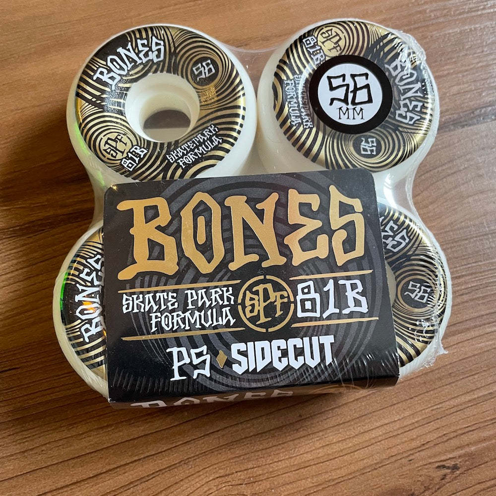 BONES - Ripples Skatepark Formula 54 & 56mm/81b Side Cut Skateboard Wheels