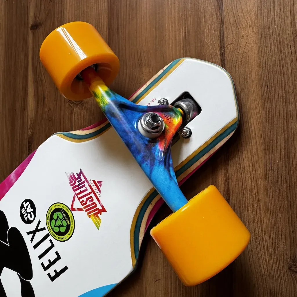 DUSTERS - Felix The Cat Tie Dye Channel Longboard (Clearance Sale With Free Helmet!)