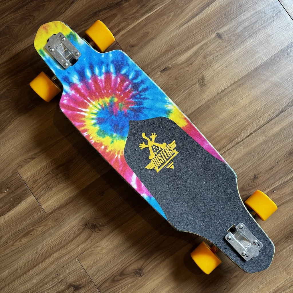 DUSTERS - Felix The Cat Tie Dye Channel Longboard (Clearance Sale With Free Helmet!)