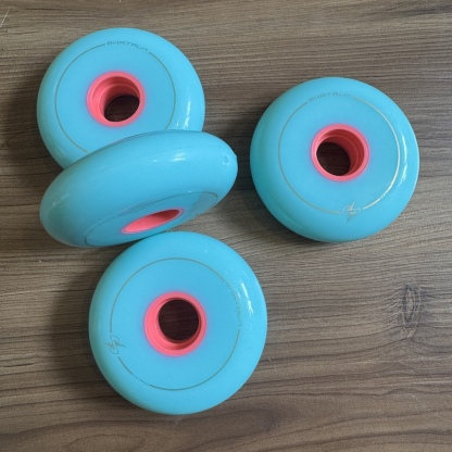 SKATEALK - Turquoise / Pink 80mm/83a Urban Inline Skate Wheels
