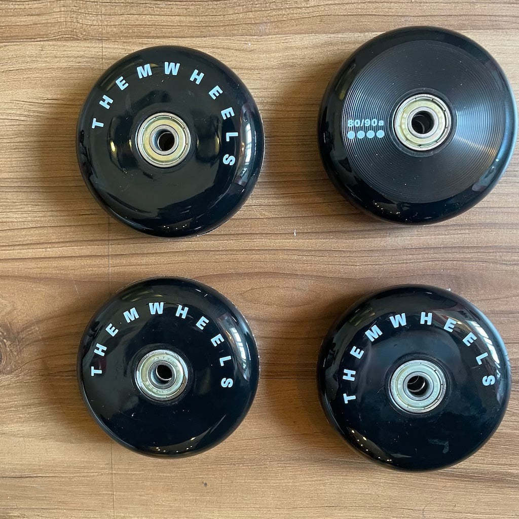 THEM - Black 80mm/90a 4-pack Urban Inline Skate Wheels