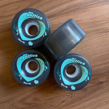 CHAYA - Black Big Softies 65mm x 37mm / 78a Roller Skate Wheels