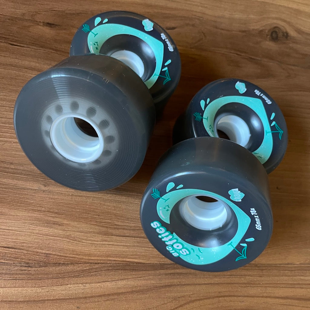 CHAYA - Black Big Softies 65mm x 37mm / 78a Roller Skate Wheels