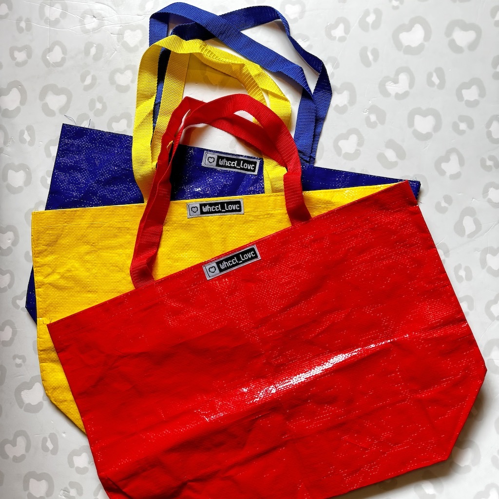 WHEEL LOVE - Large Woven Skate Tote Bag