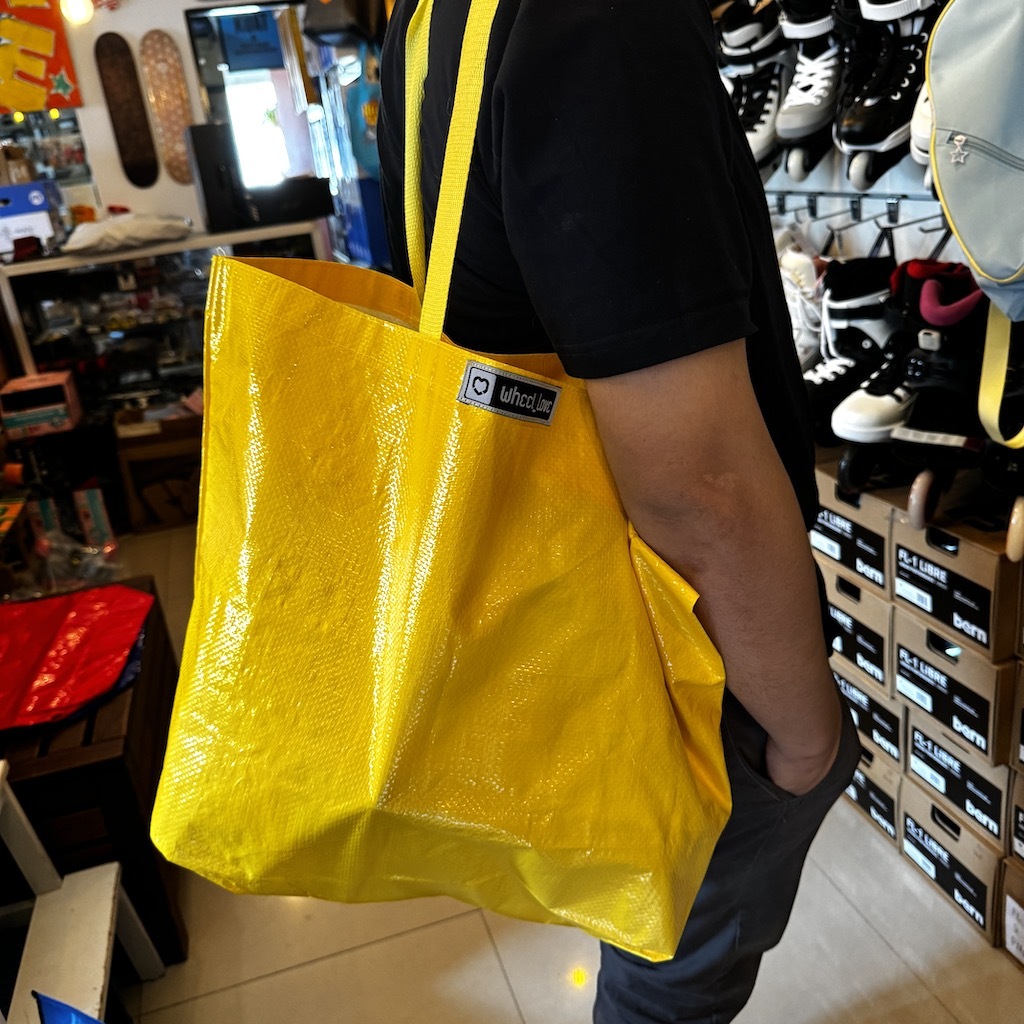 WHEEL LOVE - Large Woven Skate Tote Bag