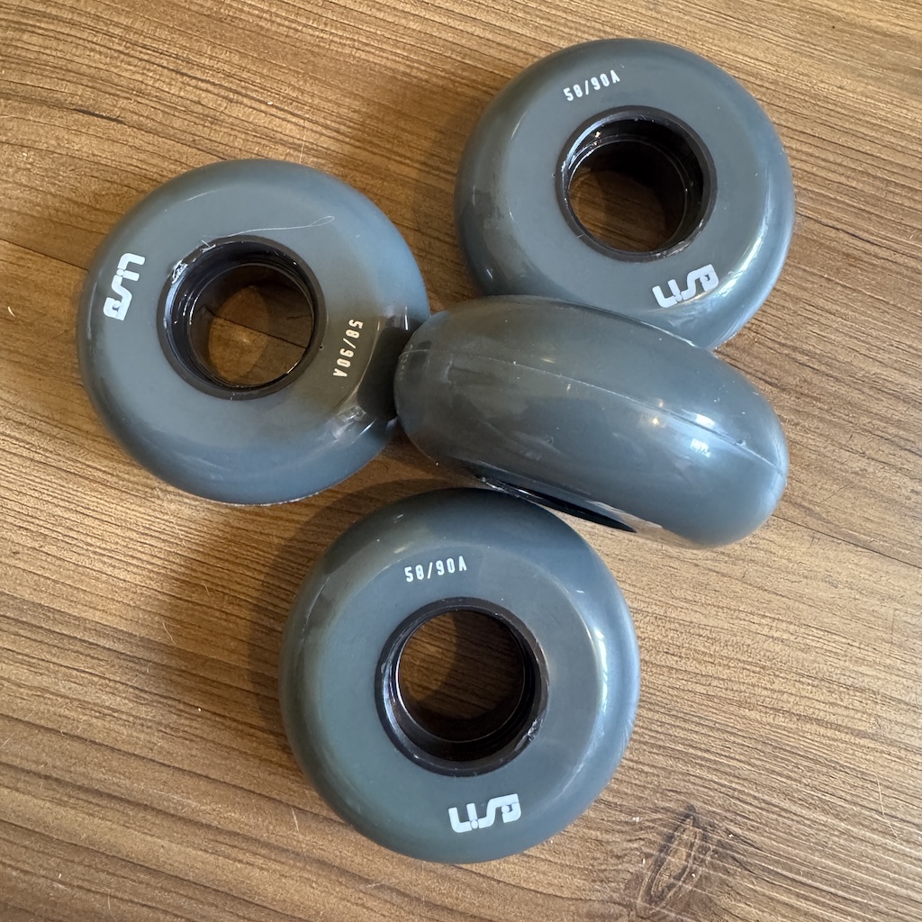 USD - Grey 58mm/90a Aggressive Inline Skate Wheels