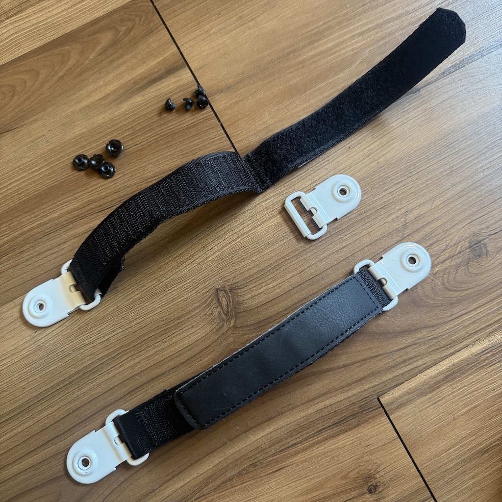 USD - White/Black Ankle Power Mid Strap For Inline Skates