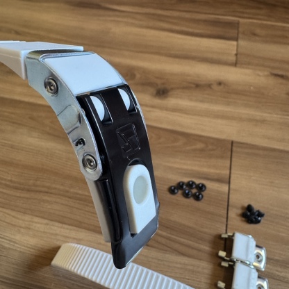 KIZER - Black/White 19cm Supreme Inline Skate Buckle Set