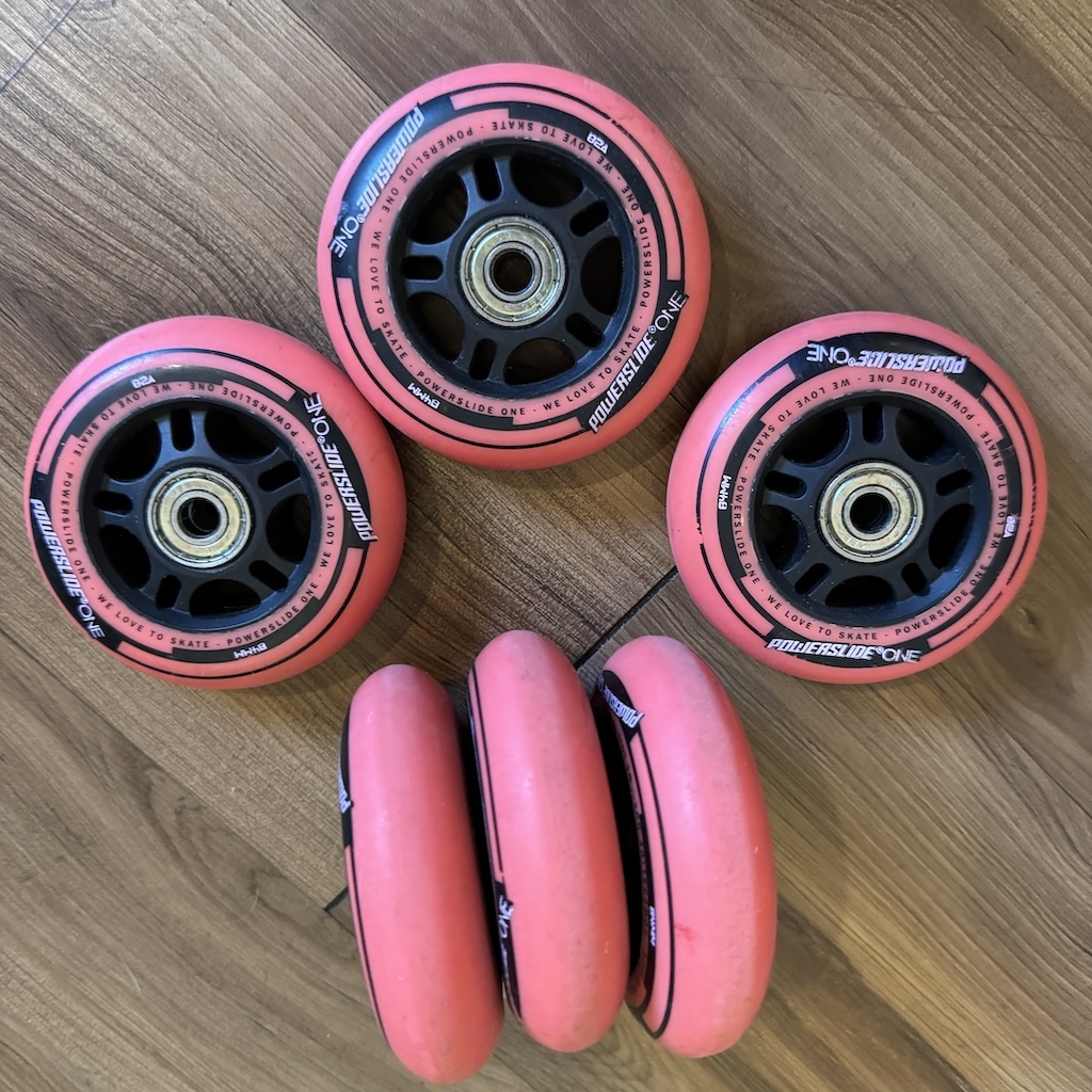 POWERSLIDE - Pink 84mm/82a Urban Inline Skate Wheels (USED)