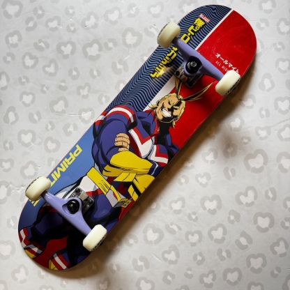 PRIMITIVE - My Hero Academia (All Might 8.0") Premium Setup Promo With Tensor + Slime Ball Complete Skateboard