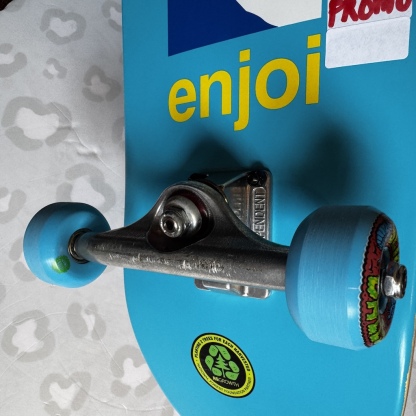 ENJOI - Box Panda Blue 8.125" With Premium Independent Trucks (USED) + Slime Ball Complete Skateboard (PROMO DEAL!)