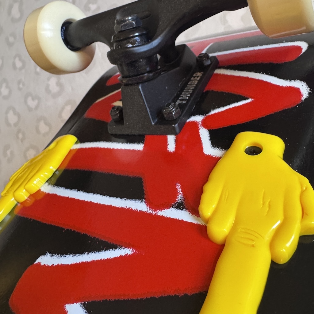 DEATHWISH - Deathspray Red 8.25" Skateboard (Premium Thunder + Bones + Enjoi Grind Rails Custom Combo)