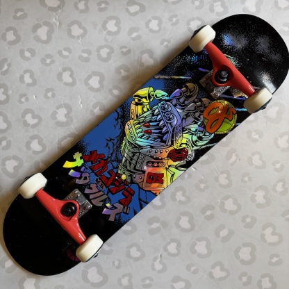 SANTA CRUZ - Godzilla Mechahand 8.0" x 31.6" Complete Skateboard (Tensor + Ricta Premium Promo Custom!)