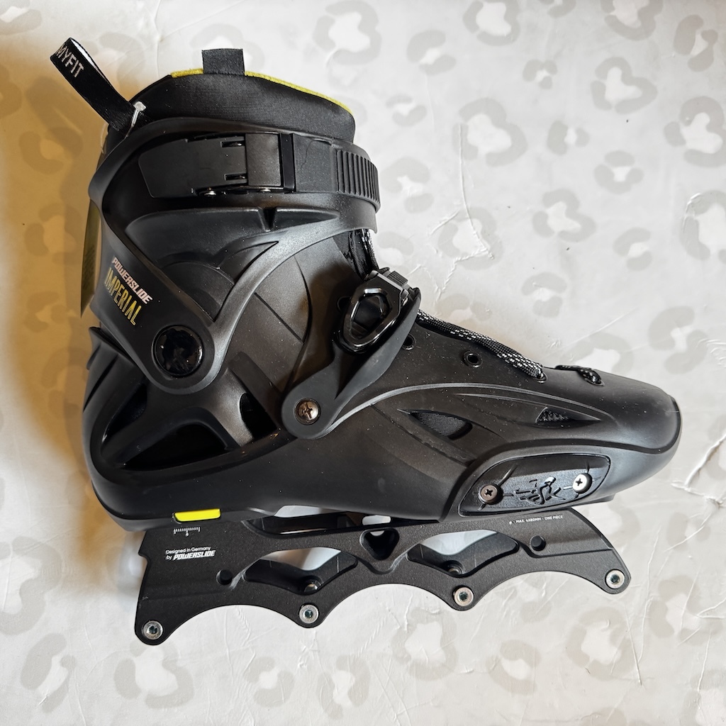 POWERSLIDE - Yellow Imperial Urban Inline Skate Boot + Frame (EU45-46 / RIGHT ONLY)