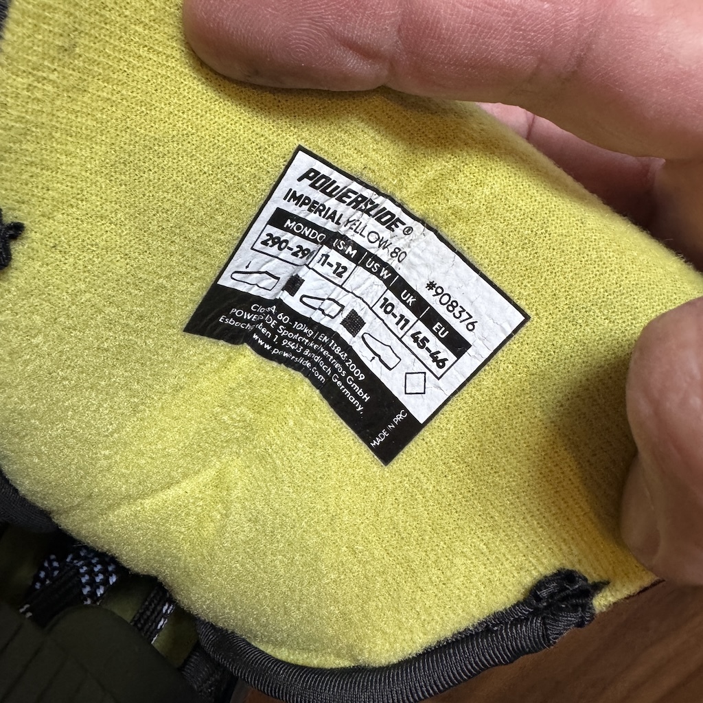 POWERSLIDE - Yellow Imperial Urban Inline Skate Boot + Frame (EU45-46 / RIGHT ONLY)