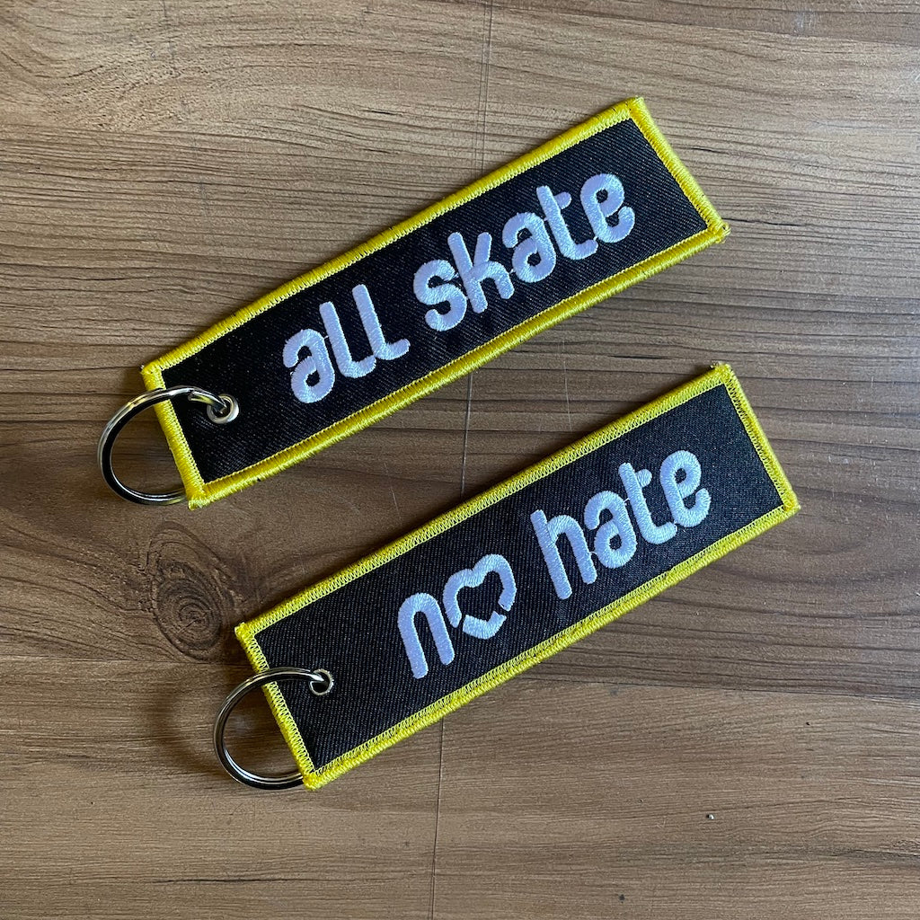 WHEEL LOVE - All Skate No Hate Keyring Tag