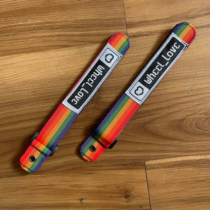 WHEEL LOVE - Rainbow Inline Skate Cuff / 45 Degree Straps