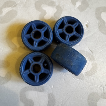 GROUND CONTROL - 47mm Blue Antirocker Wheels (USED)