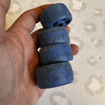 GROUND CONTROL - 47mm Blue Antirocker Wheels (USED)