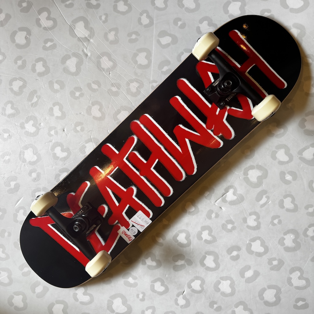 DEATHWISH - Deathspray Red 8.25" Skateboard (Premium Thunder + Bones Custom Combo)
