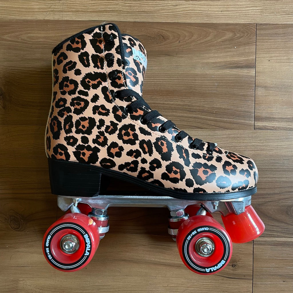 IMPALA - Leopard Quad Roller Skates