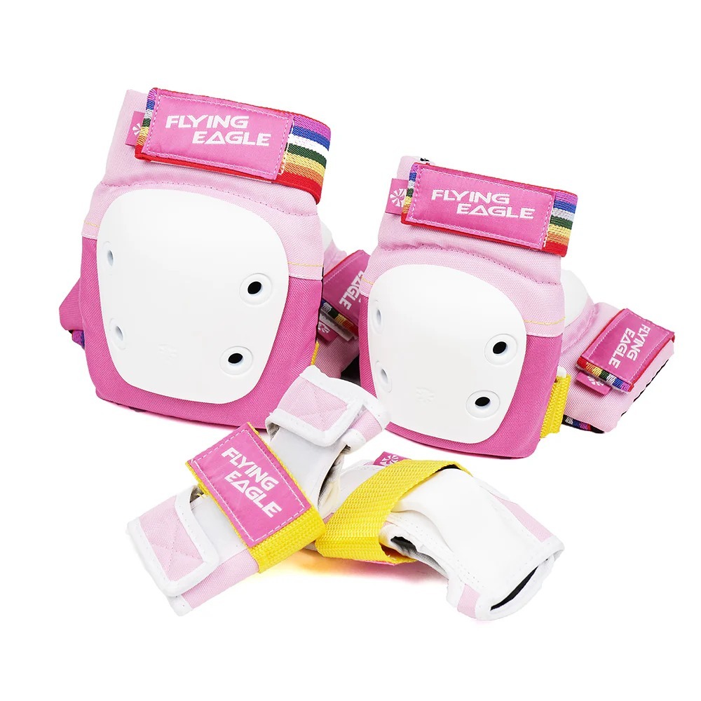FLYING EAGLE - Rainbow Pink Valiant Pro Jr Protective Padset