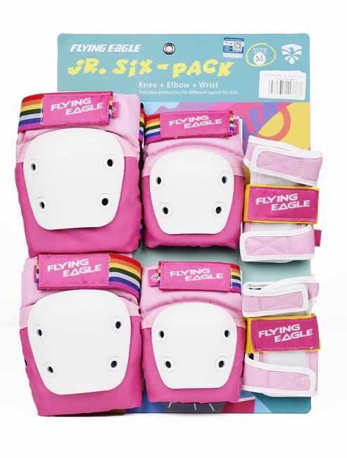 FLYING EAGLE - Rainbow Pink Valiant Pro Jr Protective Padset