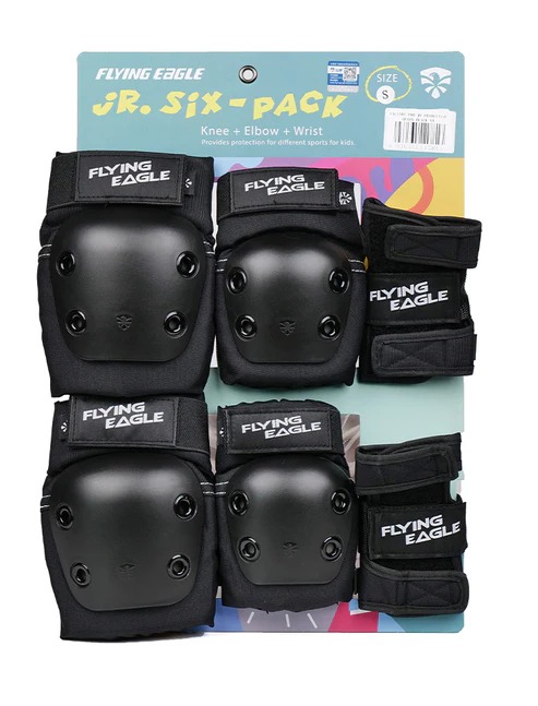 FLYING EAGLE - Black Valiant Pro Jr Protective Padset