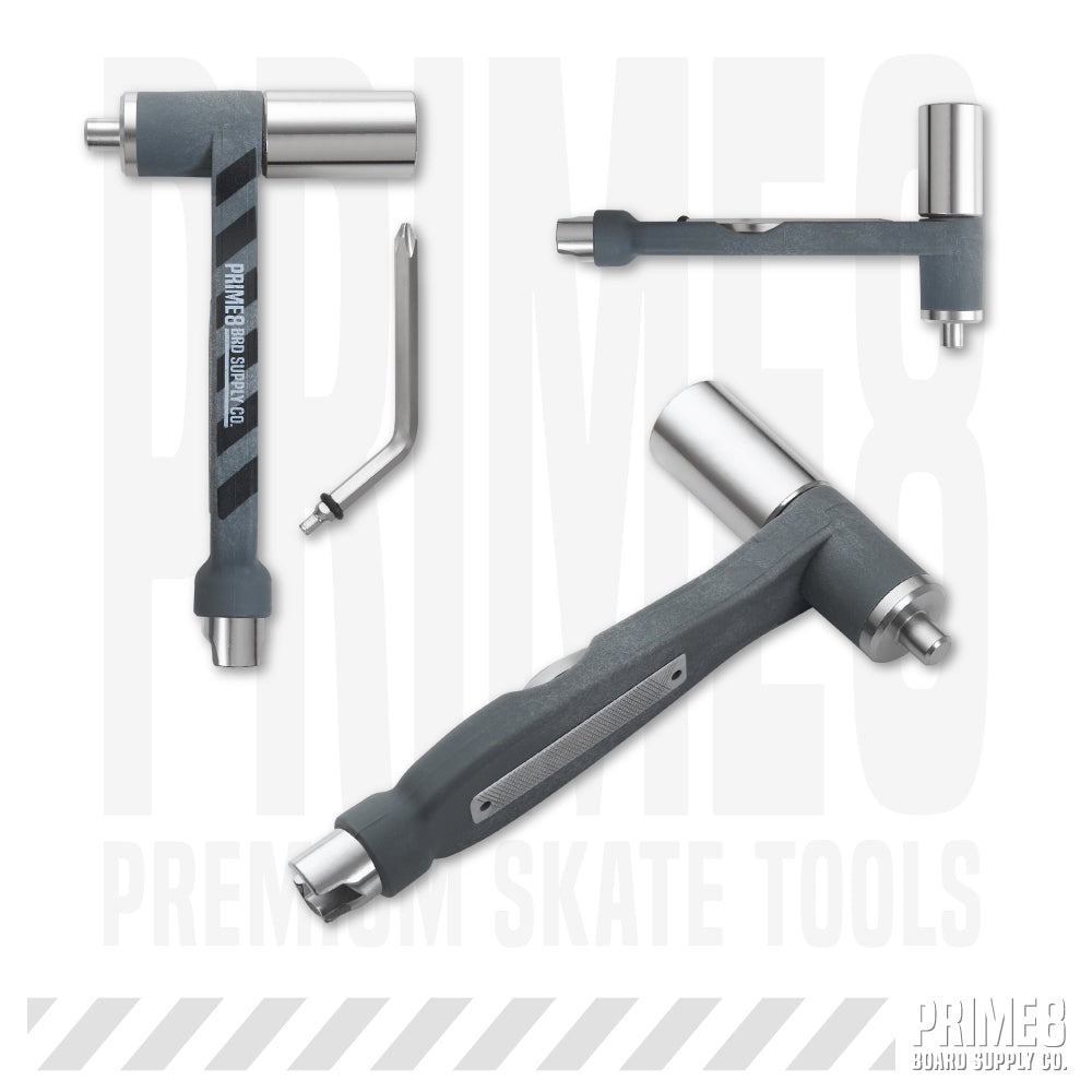 PRIME8 - Black Compact Skateboard Tool