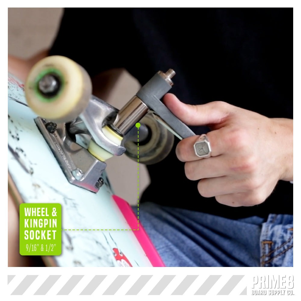 PRIME8 - Black Compact Skateboard Tool