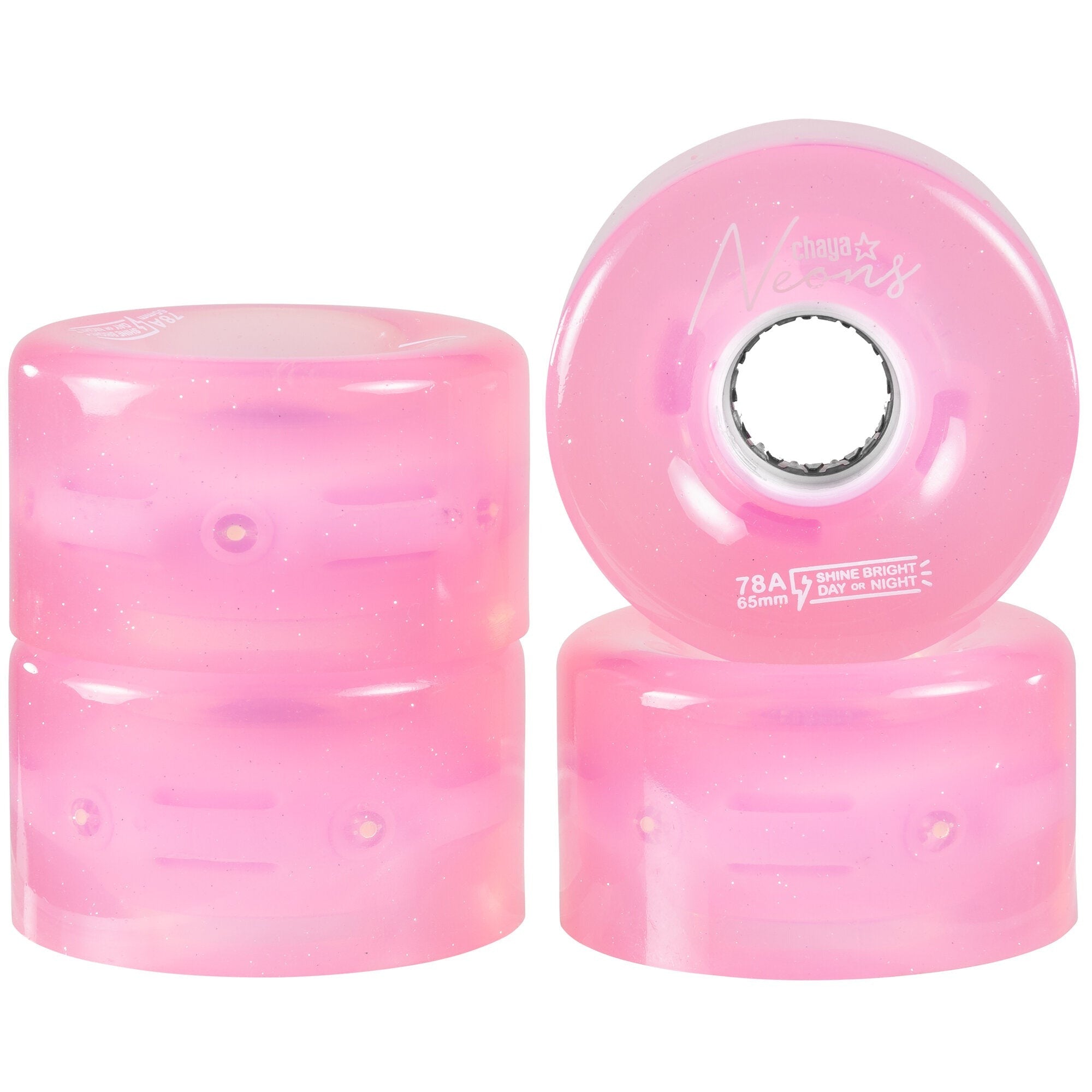 CHAYA - Neon 65mm/38mm/78a LED Skate Wheels (Various Colours)