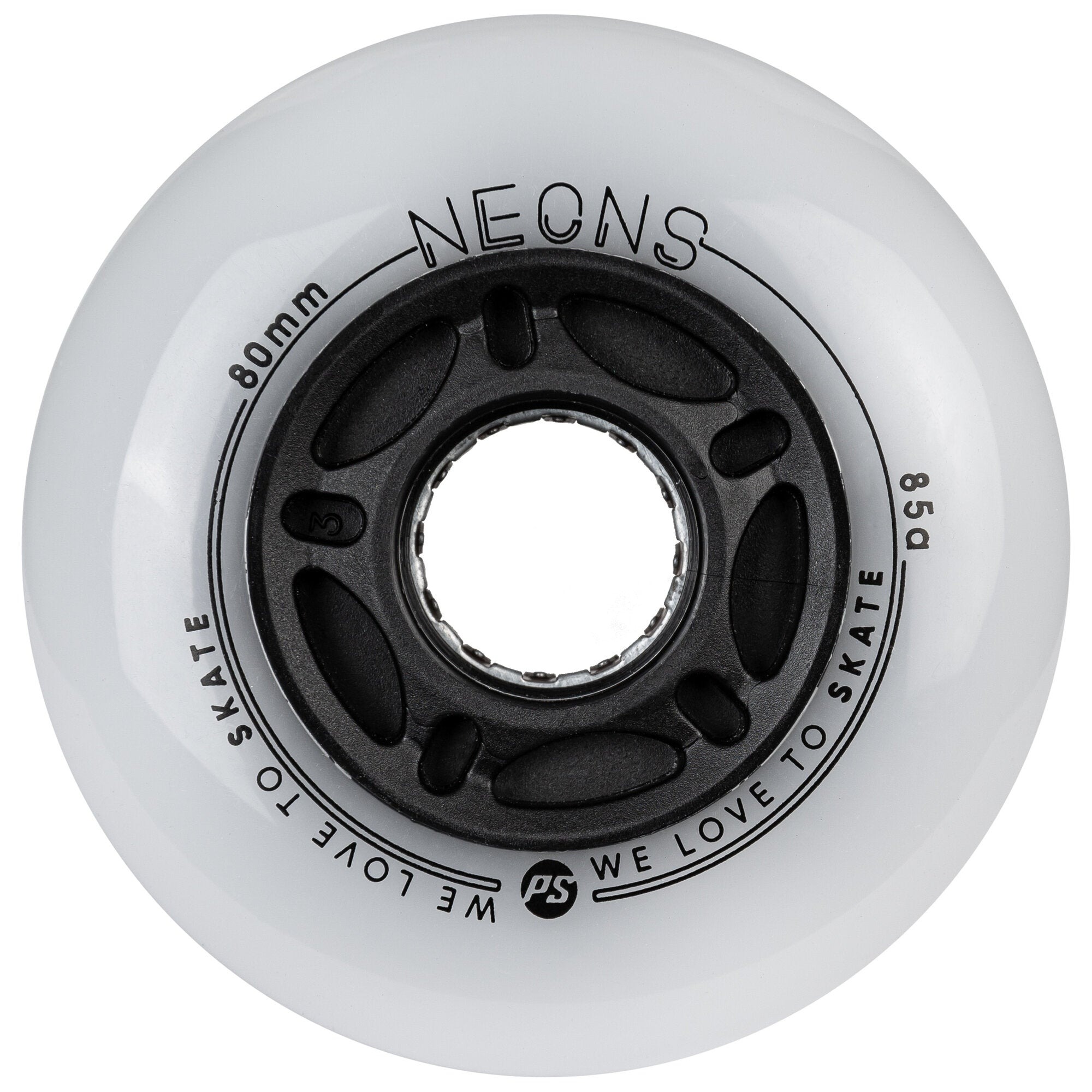 POWERSLIDE - Neons 80mm/85A (Green / Orange) Light Up LED Urban Inline Skate Wheels