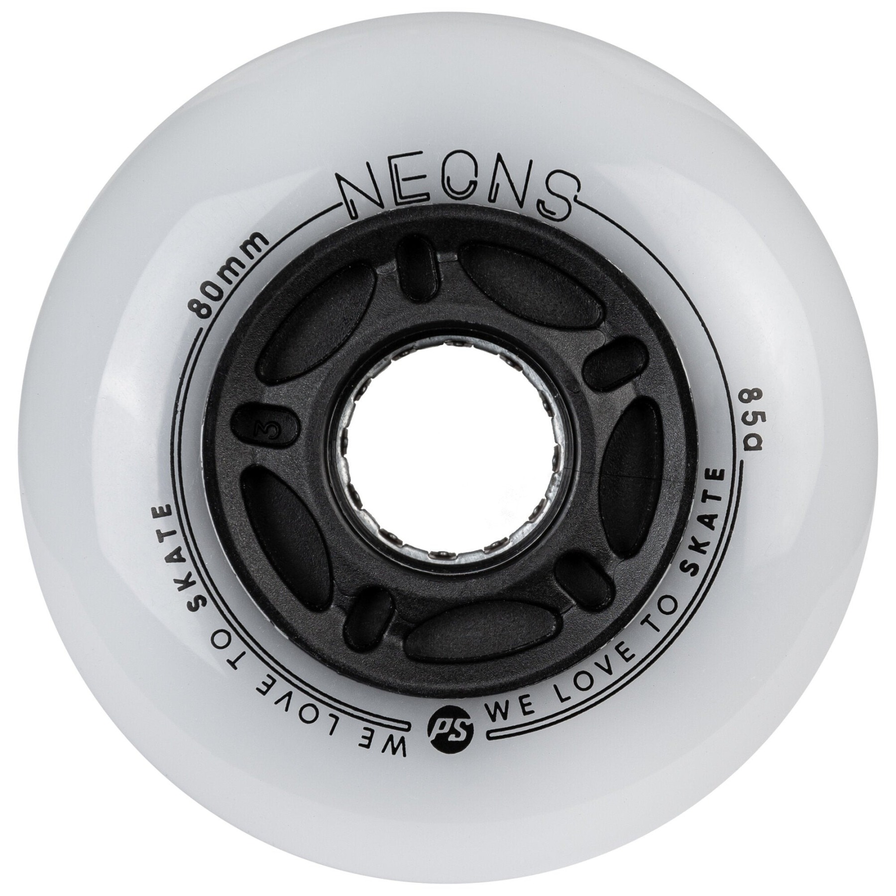 POWERSLIDE - Neons 80mm/85A (Green / Orange) Light Up LED Urban Inline Skate Wheels