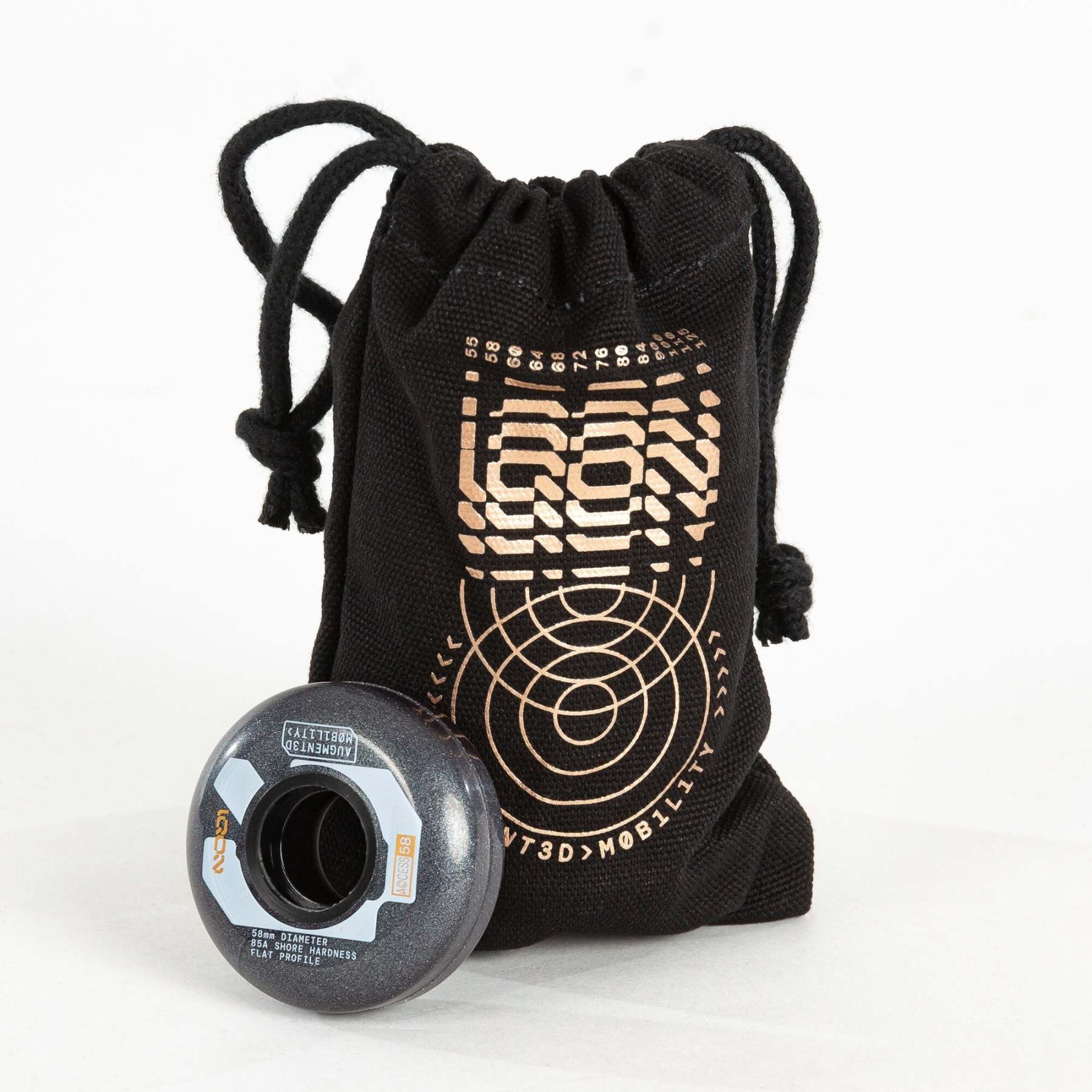 IQON - Dark Grey 58mm/85a Access Aggressive Inline Skate Wheels
