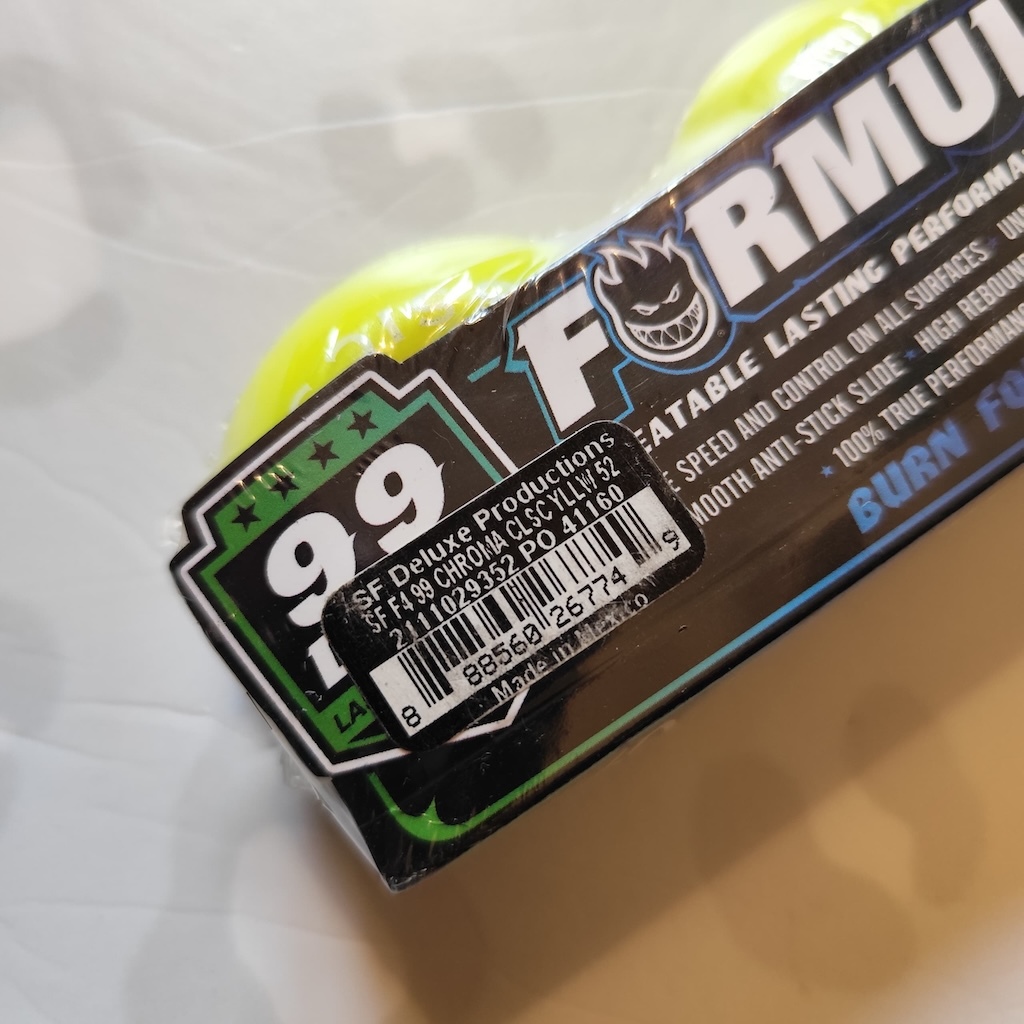 SPITFIRE - Fomula Four Chroma Classic Yellow 52mm/99 Skateboard Wheels