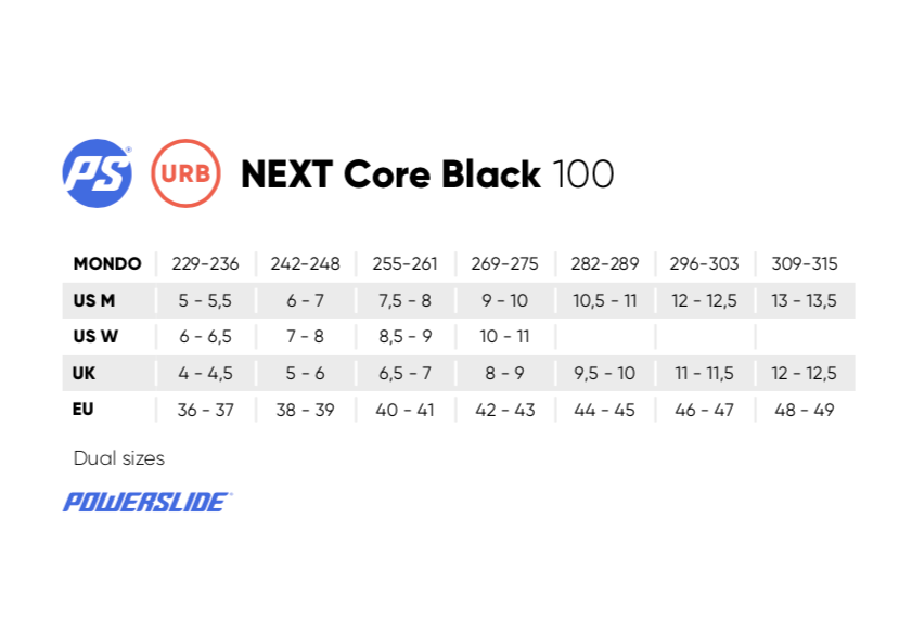 POWERSLIDE - Next Core Black 100 Urban Inline Skates