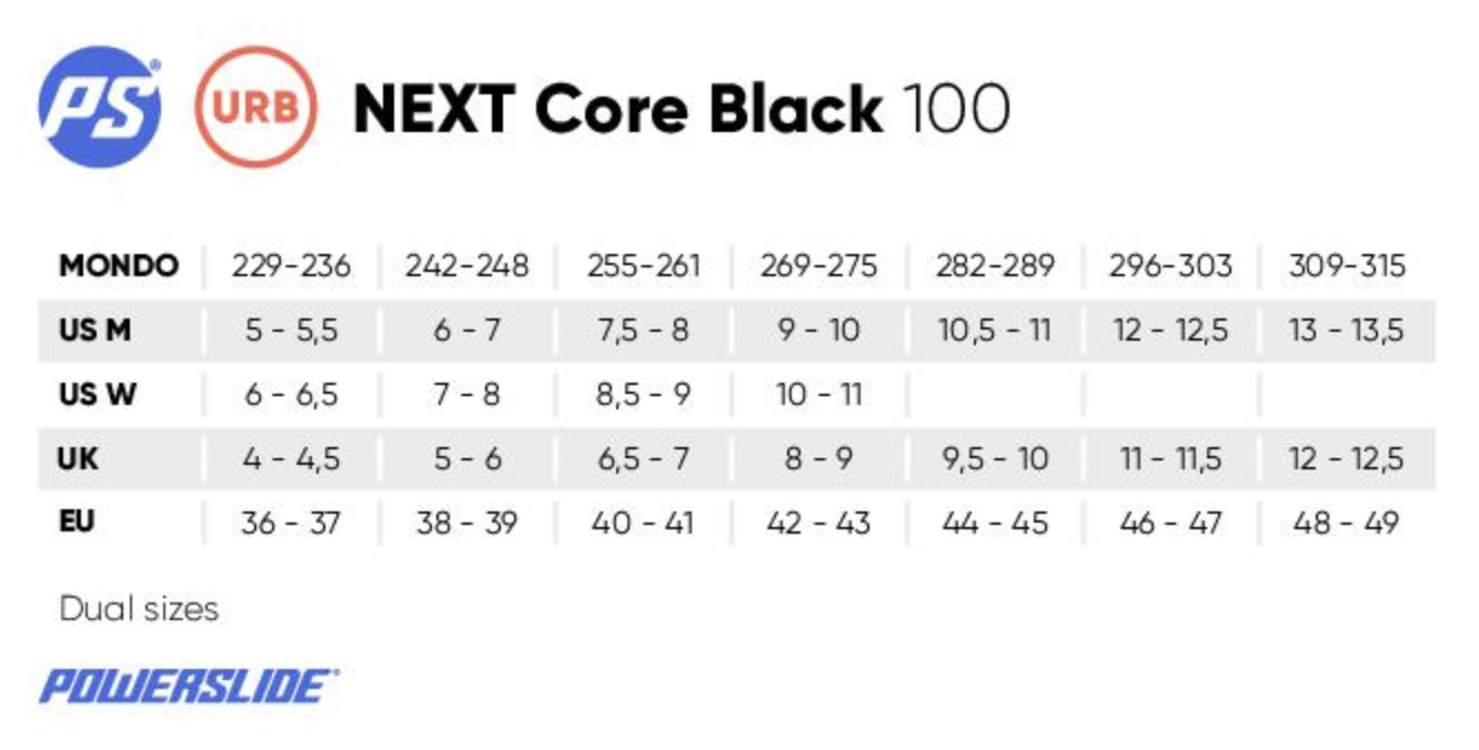 POWERSLIDE - Custom Next 100 Urban Inline Skates (EU46-47 / Black / Recall Liner)