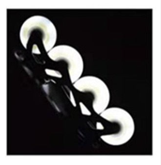 BLANK - White LED Light Up 80mm/90a Inline Skate Wheels 