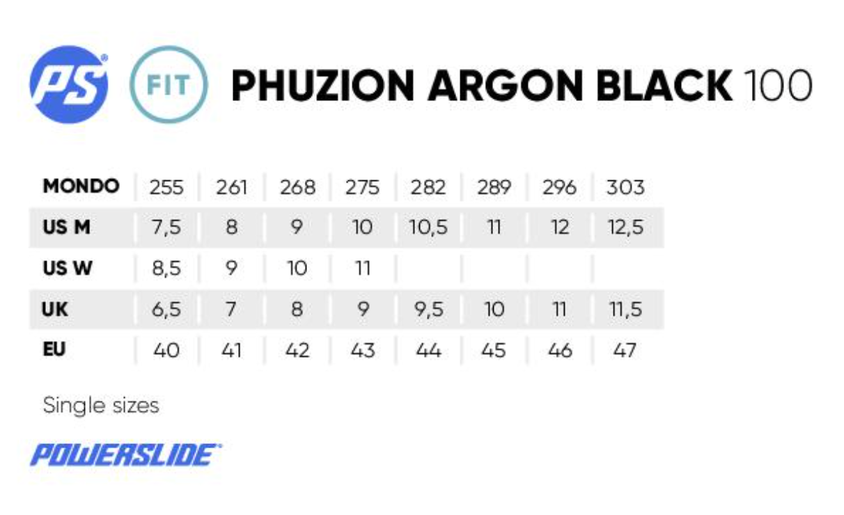 POWERSLIDE - Phuzion Argon 100 Black Fitness Inline Skates (PHUZION SALE!)