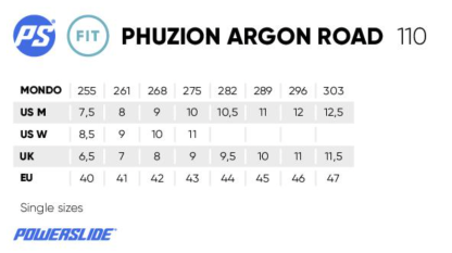 POWERSLIDE - Phuzion Argon Road Black 110 Fitness Inline Skates (PHUZION SALE!)