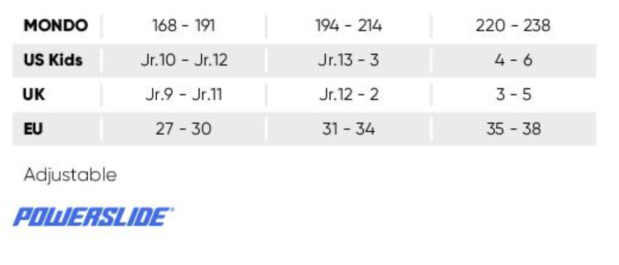 POWERSLIDE - Jet Black/Red Adjustable Kids Inline Skates