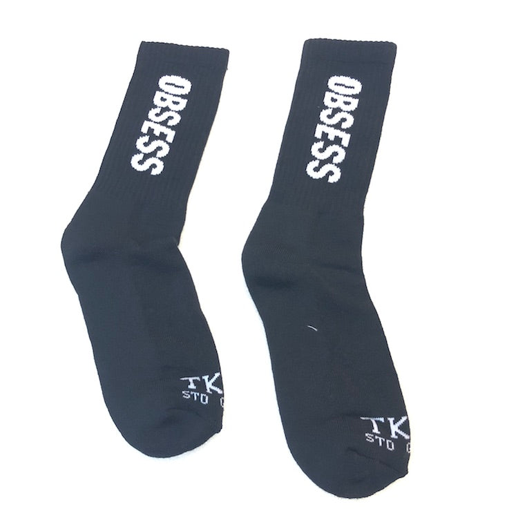 TKSB - Obsess Black Socks - Wheel Love Skateshop
