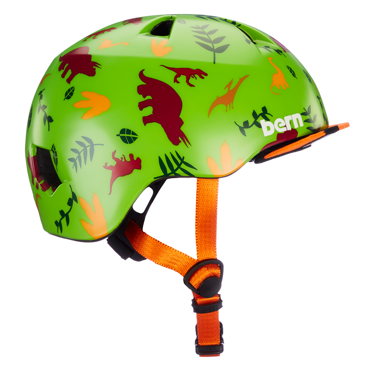 BERN - Tigre Satin Green Dino Kids Helmet