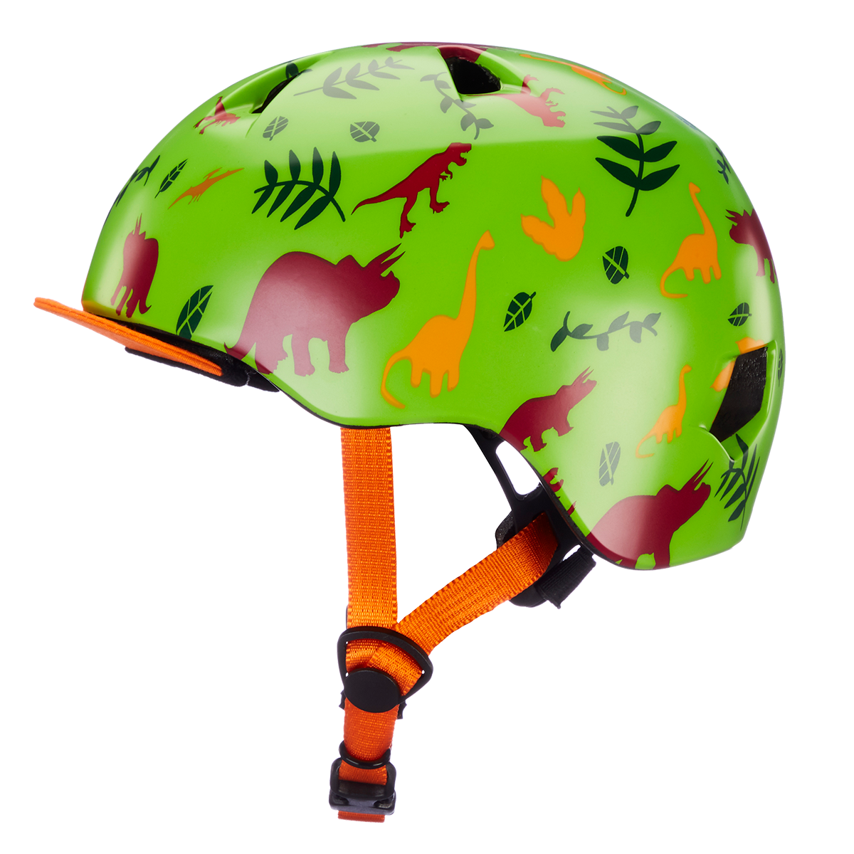 BERN - Tigre Satin Green Dino Kids Helmet