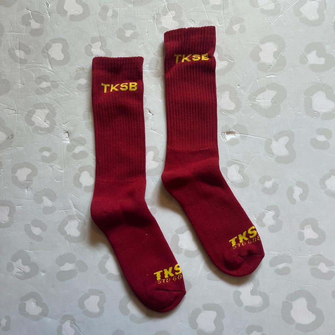 TKSB - Plain Maroon Socks