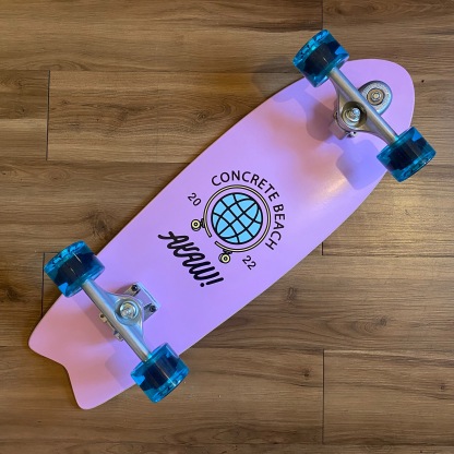 AKAW! - Concrete Beach  9.5" x 30"  Complete Surfskate Cruiser Skateboard 